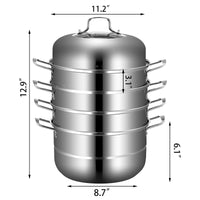 Edelstahl-Dampfgarer, 304 Lebensmittelqualität, 3-lagiger Verbundboden