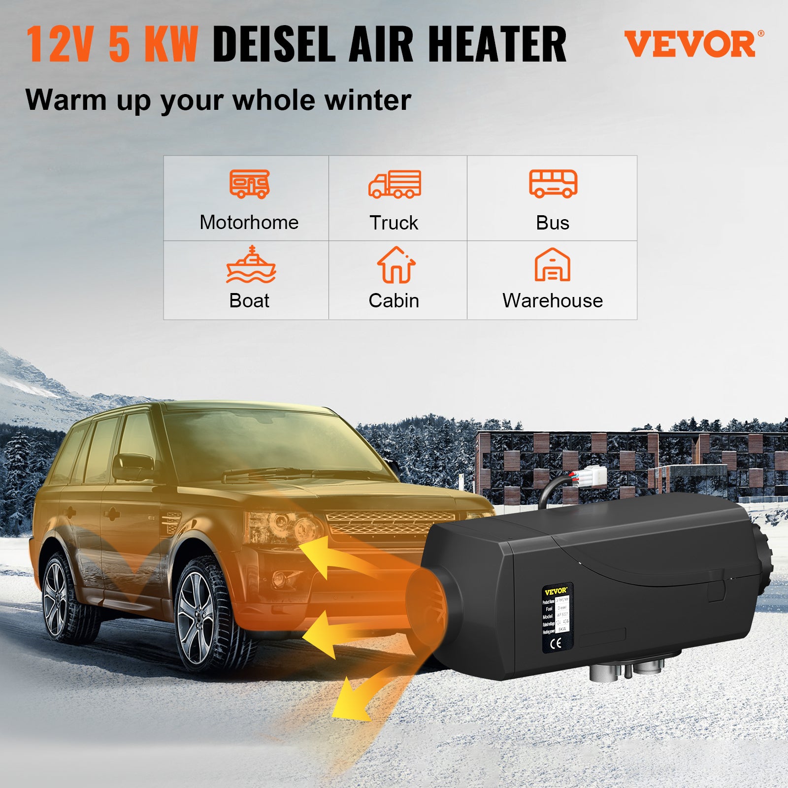 Diesel Luchtverwarmer, Snelle Verwarming, Laag Brandstofverbruik