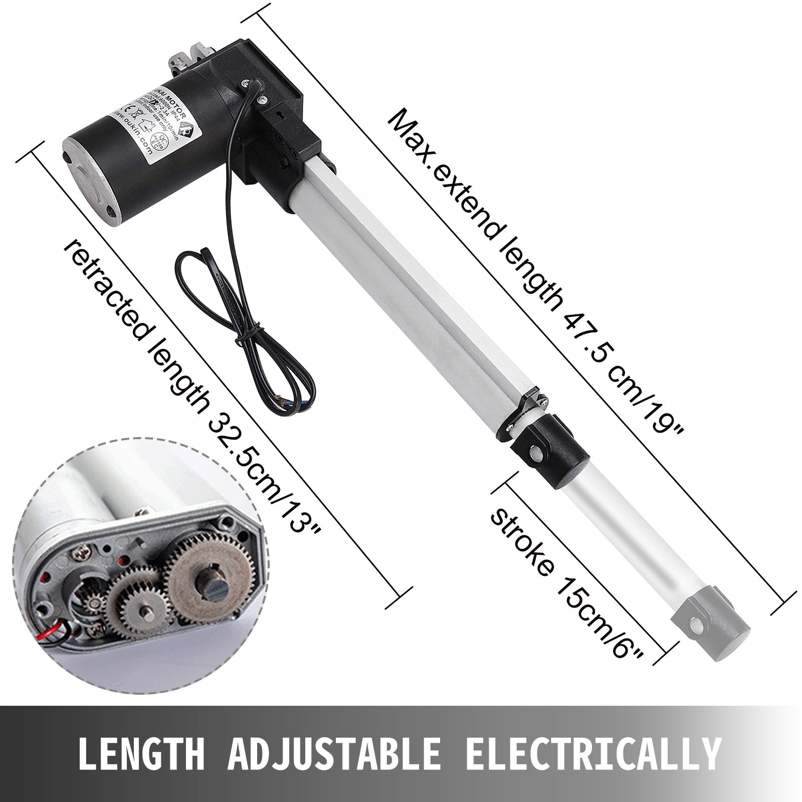 Lineaire Actuator, 6 Slag, 5mm/s Snelheid