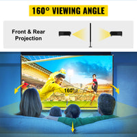 Projector Screen, 16:9 4K HD Wide Angle, Portable & Durable
