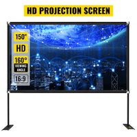 Projector Screen, 16:9 4K HD Wide Angle, Portable & Durable