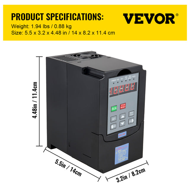 Spindle Motor VFD Inverter, 220V Input & Output, CNC Engraving