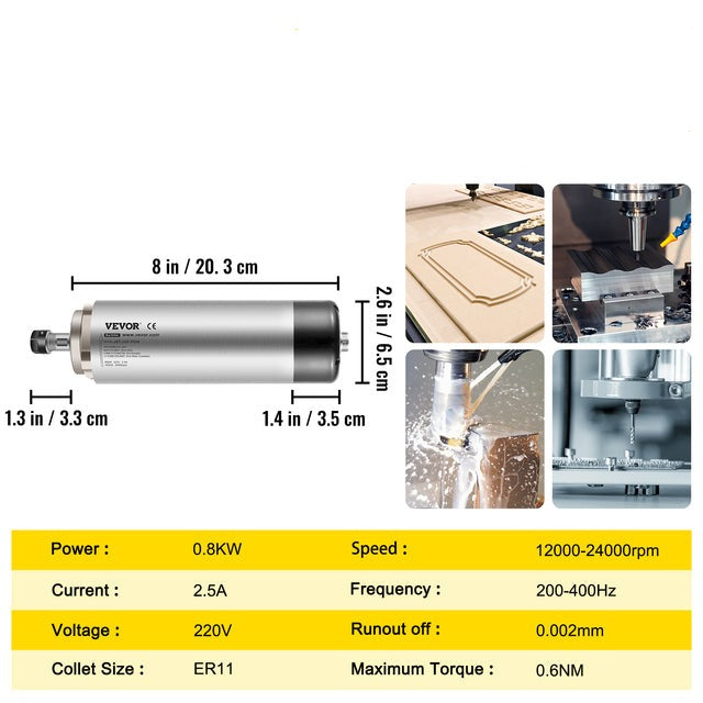 Spindelmotor VFD Inverter, 220V Ingång & Utgång, CNC Gravering