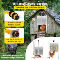 Automatic Chicken Coop Door, Durable, Easy Installation, Timer & Light Sensor Control