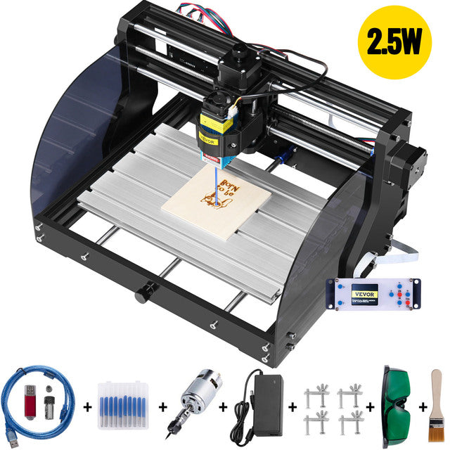 CNC-jyrsin kaiverruskone, lasermoduuli, USB-portti