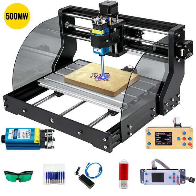 CNC-jyrsin kaiverruskone, lasermoduuli, USB-portti