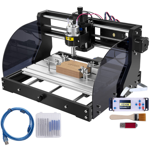 CNC-jyrsin kaiverruskone, lasermoduuli, USB-portti