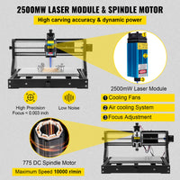 CNC-jyrsin kaiverruskone, lasermoduuli, USB-portti