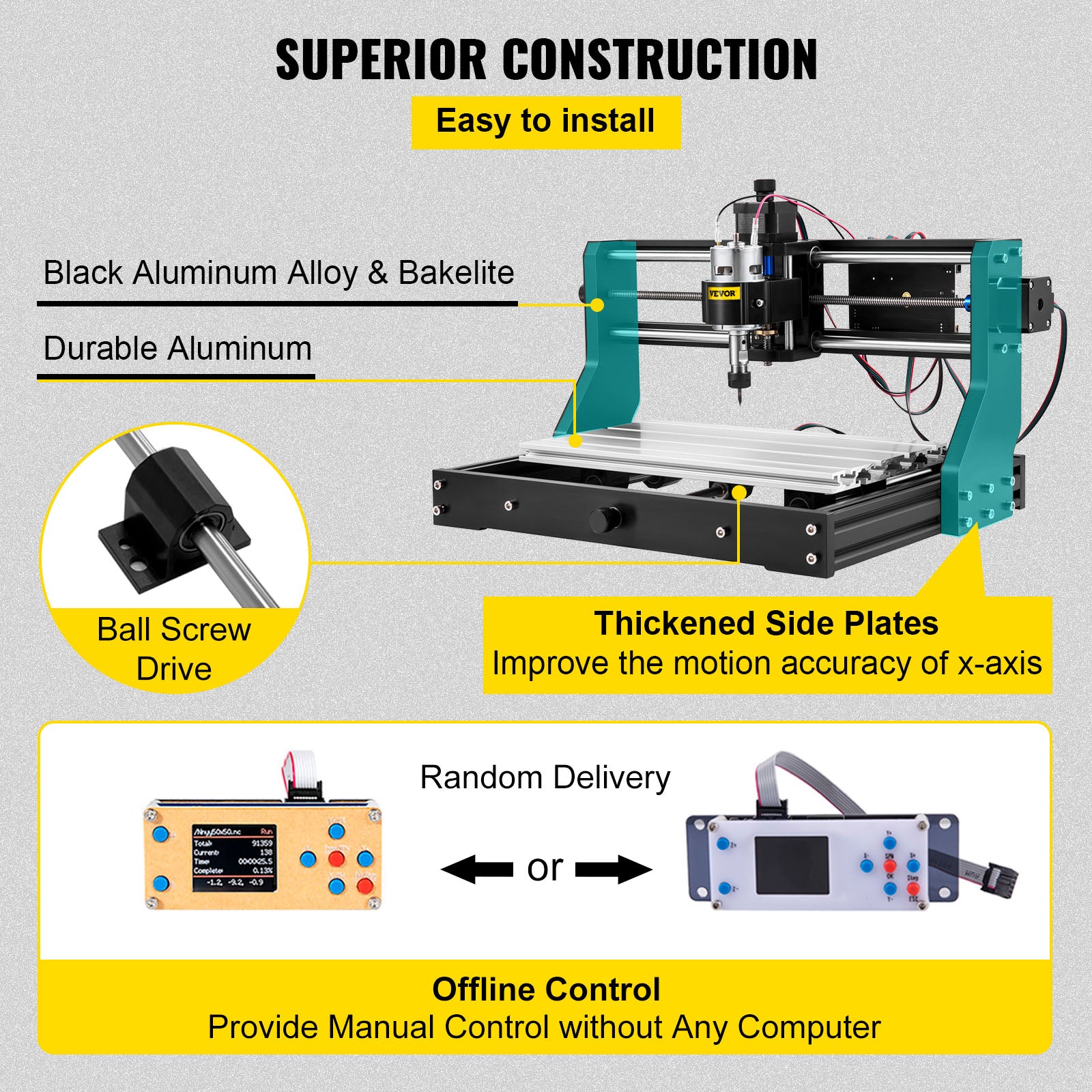 Router CNC, Gravură, Modul Laser, Port USB