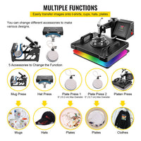 Heat Press Machine, Multi-Functional Heat Transfer, Two-Layer Insulation Technology