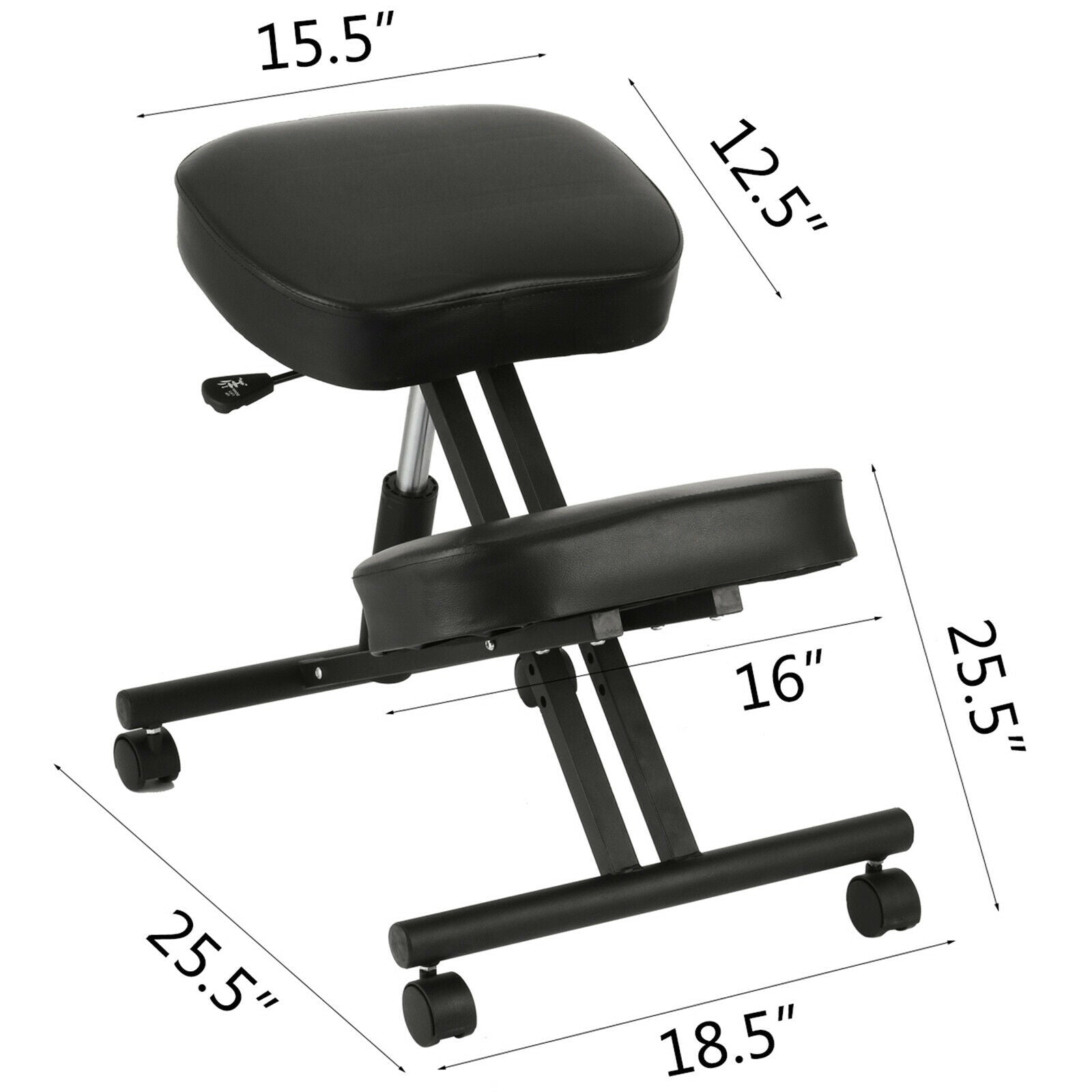 Ergonomischer Kniesessel, höhenverstellbar, Schaumstoffpolsterung