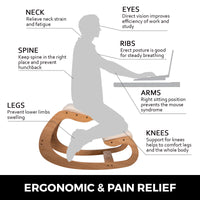 Knælestol, Ergonomisk Design, Tyk Pude