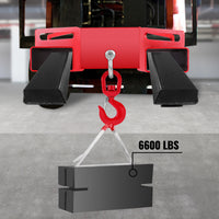 "Lyftkran för gaffeltruck, kapacitet 6600 lbs, enkel installation"