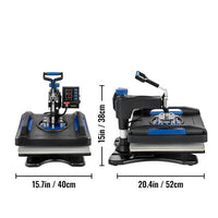 Heat Press Machine, Dual-Tube Heating, Adjustable Pressure