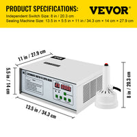 Sigilator de Inductie, Capacitate 20-100mm, Panou Inteligent cu Microcomputer