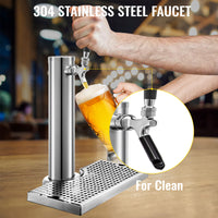 Homebrew Beer Tower, 304 Stainless Steel, Single Tap Column