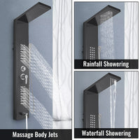 Shower Panel System, Rainfall, Massage Jets