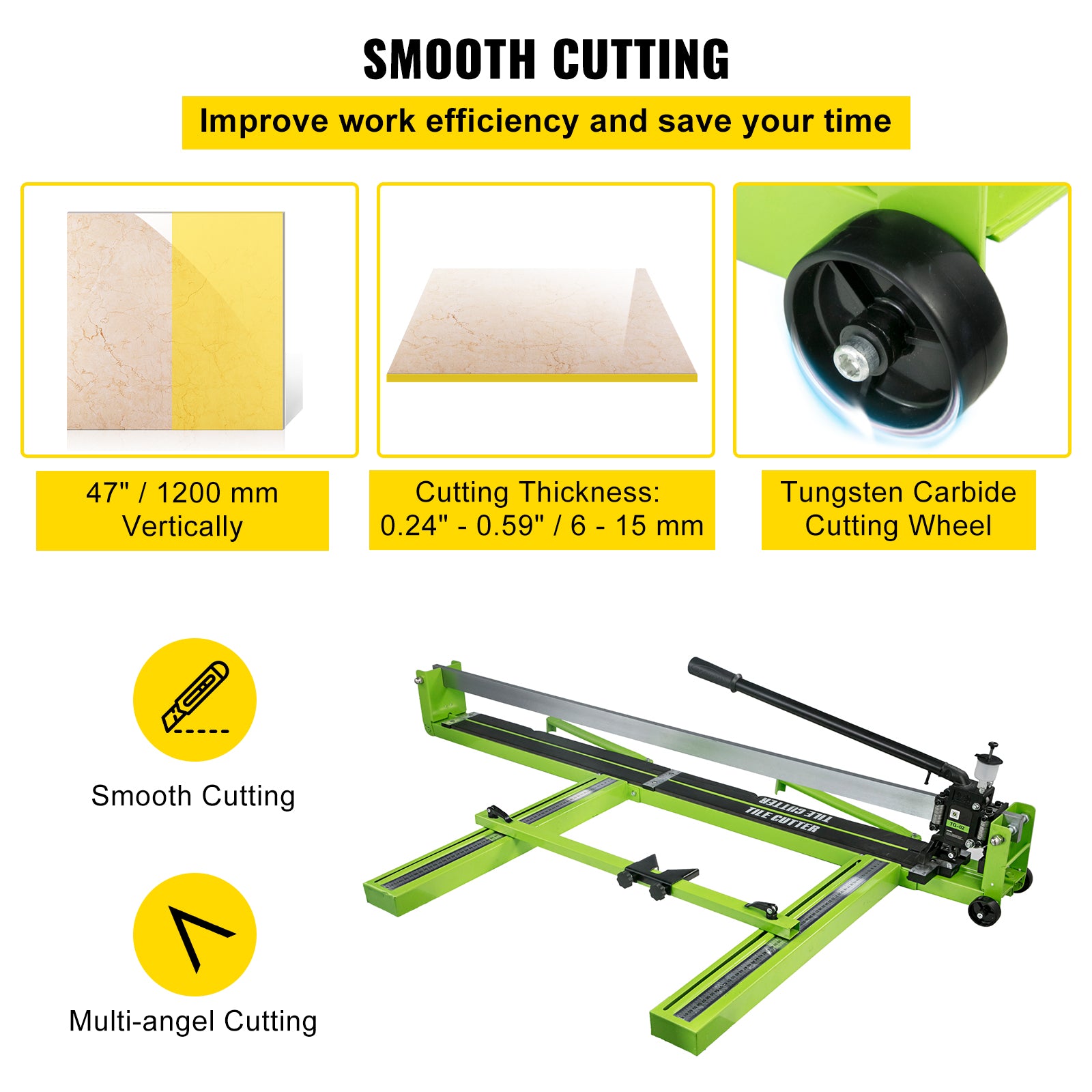 Tile Cutter, Laser Infrared Positioning, Heavy Duty Construction