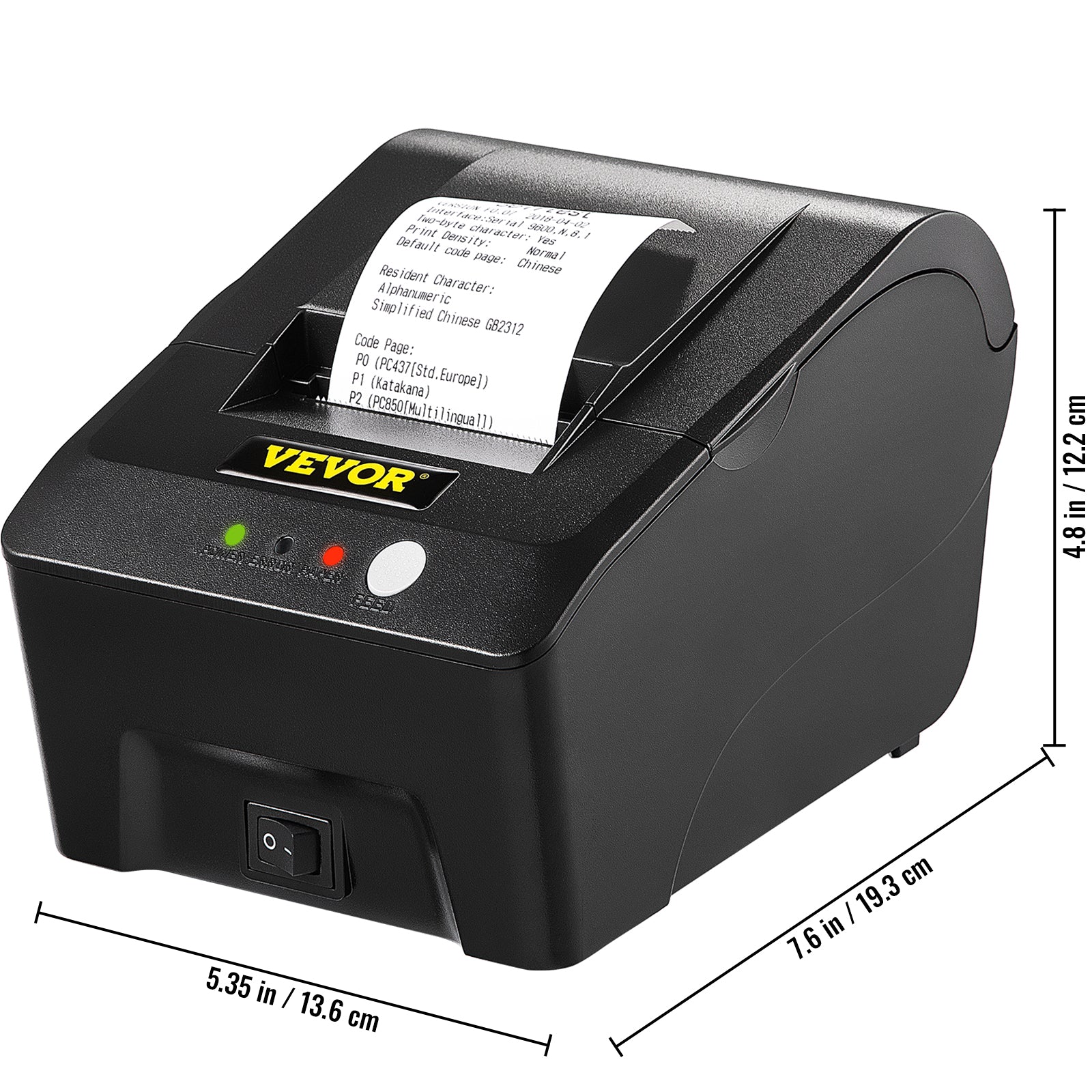 Thermal Receipt Printer, 58mm Label Printing, USB Connectivity