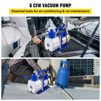 Pompa de vid pentru refrigerant, dublă treaptă, pentru instalații HVAC și reparații auto.