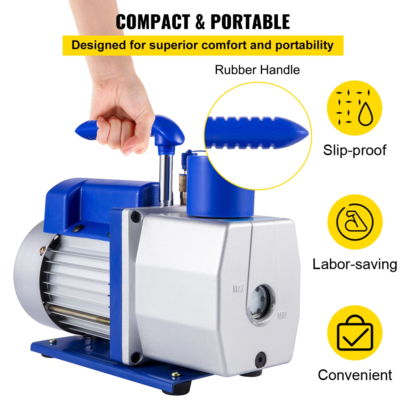 Refrigerant Vacuum Pump, Double Stage, HVAC & Auto Repair