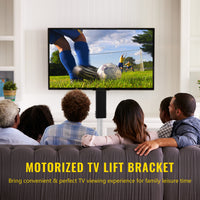 TV Lift Stand, Motorized Operation, Wireless Remote Control