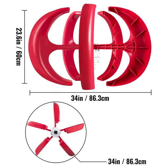 Vertical Axis Wind Turbine, 12V, Alternative Energy Generator