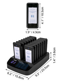 Restaurant Pager, 16 Coasters, 2 Opkaldstilstande