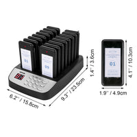 Restaurant Pager, 16 Coasters, 2 Opkaldstilstande