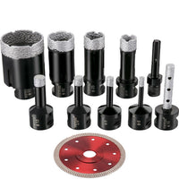 Diamond Drill Bits Set, High-Efficient Drilling, Vacuum Brazing Technology