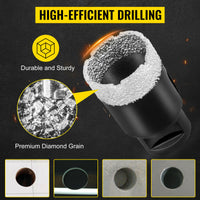 Diamond Drill Bits Set, High-Efficient Drilling, Vacuum Brazing Technology