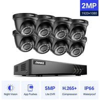 Security Camera, 8 Cameras, 5MP, Motion Detector, 1TB HDD