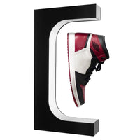 Magnetischer Sneaker-Display, schwebender Sneaker-Halter, Schuh-Display, Sneaker-Halter, Sneaker-Display, schwimmender Sneaker-Display, Sneaker-Ständer, schwebender Schuh, schwebender Sneaker-Halter mit integrierten LED-Leuchten, 360 drehbar, schwarz