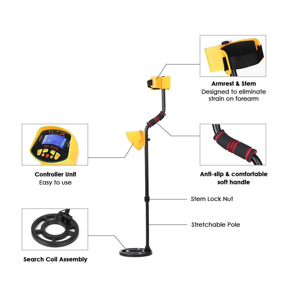 "Metalldetektor, professionelle Qualität, hohe Empfindlichkeit"