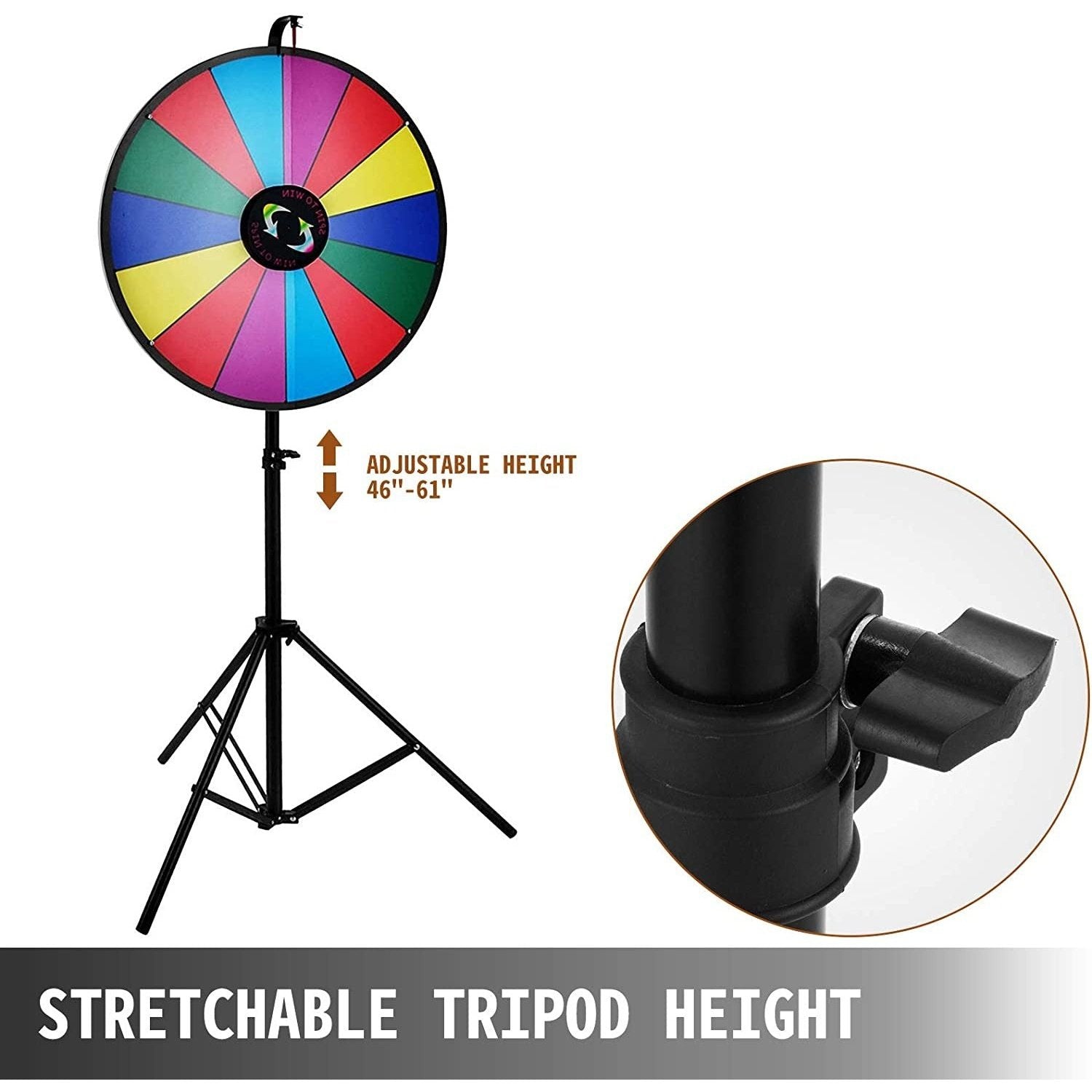 Prize Wheel, Adjustable Height, Foldable