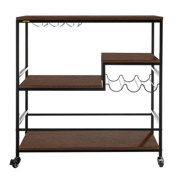 Kitchen Trolley, 3 Tier Design, Industrial Style, Storage on Wheels